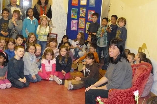 Ehrung von Frau Kapun im Rahmen der Schulversammlung im April