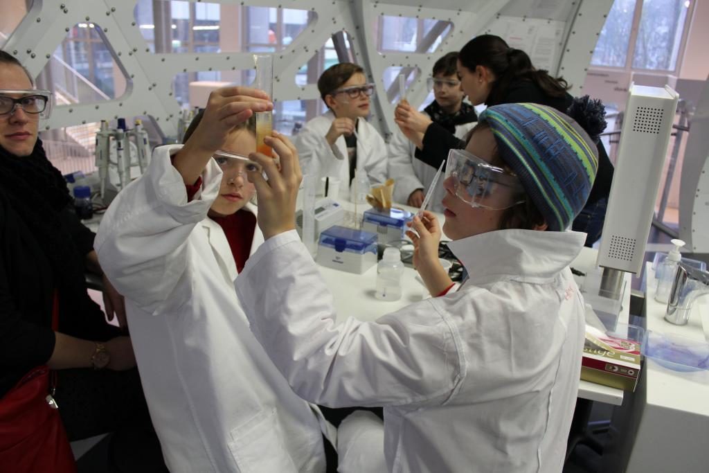 Die Klassen 4b und 4c beim Aktionstag des Deutschen Museums