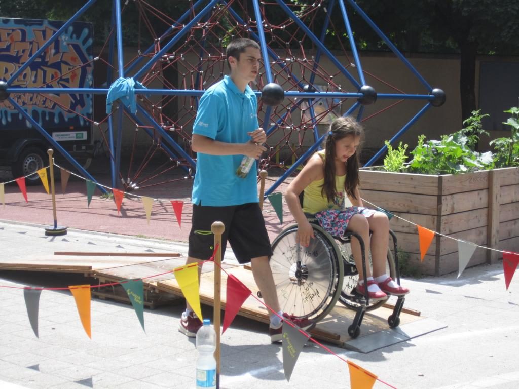 Rolli-Parcour der Spiellandschaft Stadt