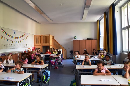 Kennenlernen der Patenklassen 1bi und 3bi